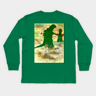 Godzilla Beach Day Kids Long Sleeve T-Shirt